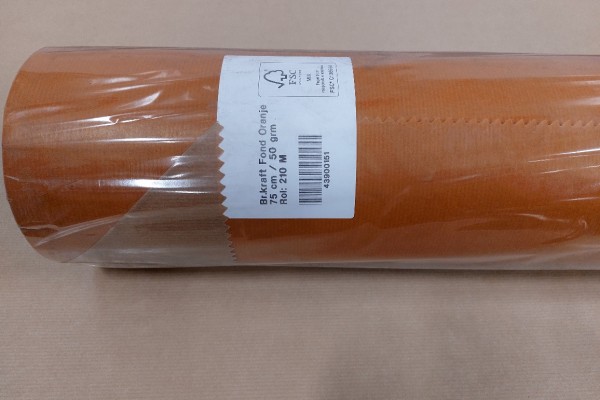 Papier Fond Orange  75 cm / 50 / gram / 210 meter